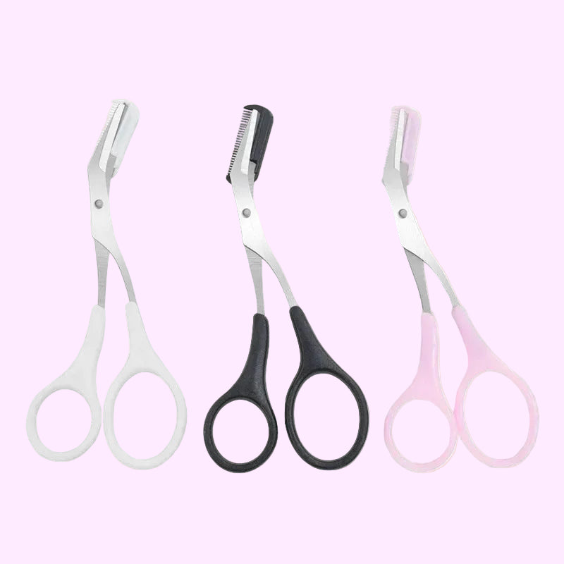 1/2/3/4Pcs Eyebrow Trimmer Makeup Tools Stainless Steel Eyebrow Scissors with Comb Hair Removal Eyebrows Shaping Makeup Tools