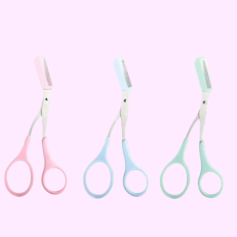 1/2/3/4Pcs Eyebrow Trimmer Makeup Tools Stainless Steel Eyebrow Scissors with Comb Hair Removal Eyebrows Shaping Makeup Tools